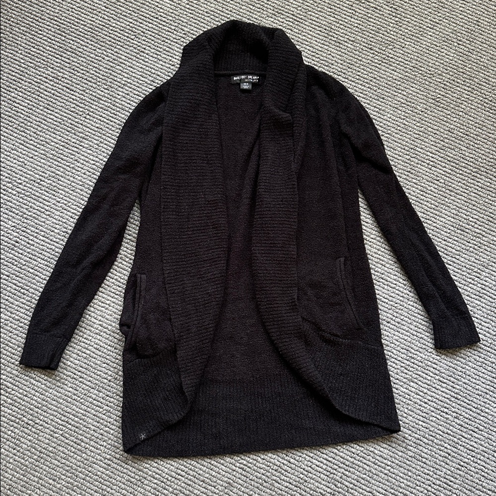 Barefoot Dreams Circle Cardigan, Black, Size XS/S